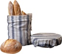 Linen Bread Bags for Homemade Bread and Sourdough with Bowl Cover, Lined,Keep Freshness,beautiful Reusable Bread Bag,and Easy to Clean Storage Bags.Ideal for Bakers and Bread Baking Accessories.