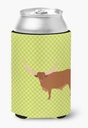 Caroline's Treasures BB7649CC Ankole-Watusu Cow Green Can or Bottle Hugger Cooler Washable Drink Sleeve Collapsible Beverage Insulated Holder, Can Hugger, Multicolor