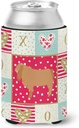 Caroline's Treasures CK5312CC American Lamancha Goat Love Can or Bottle Hugger, Red Cooler Washable Drink Sleeve Collapsible Beverage Insulated Holder, Can Hugger, Multicolor