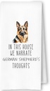 Funny German Shepherd Kitchen Towels, German Shepherd Gifts for Women Men Dish Tea Towels for Kitchen, Dog Lover Dad Mom Owner Gifts Decorative Hand Towel for Bathroom, 16x24 Inch