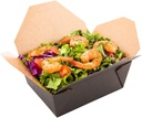 Restaurantware Bio Tek 45 Ounce Take Out Boxes 200 To Go Lunch Boxes - Tab-Lock Closure Heat-Tolerant Black Paper Disposable Lunch Boxes Greaseproof For Hot And Cold Foods