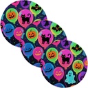 3 Pcs Nonslip Trivet for Crock Pot Happy Halloween Colorful Balloon 15in Polyester-Cotton Thread Weave Plate Holder accesorios para mesa de comedor