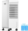 Windowless Portable Air Conditioners, 7H Timer & 1.85Gal Tank, 3-IN-1 Portable AC Unit, 40°Oscillation, 3 Modes & 3 Speeds, Ultra-Quiet Swamp Air Cooler With 4 Universal Wheels For Home/Indoor Use