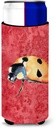 Lady Bug on Red Ultra Beverage Insulators for slim cans