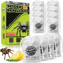 12 Pack Long-Lasting Spider Repellent Pouches - Natural Peppermint & Lemongrass Oil Blend, Indoor/Outdoor Pest Control for Closets, Attics, Garages, RVs (60 Day Protection)