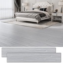 54 Sq.Ft. Peel and Stick Vinyl Floor Tiles 36" x 6" Wood Look Planks, 36 Pack Waterproof Self-Adhesive Flooring Tiles, DIY for Renter, Kitchen, Living Room, RV, Light Grey