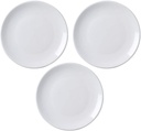 Porcelain Appetizer Plates Set of 3, 5 Inch White Dessert Salad Plates, Small Dinner Plates for Sides Snack Sauce, Kitchen Ceramic Serving Dishes