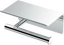 Gatco 1420 Latitude II Toilet Paper Holder with Mobile Shelf, Chrome
