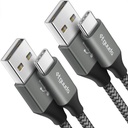 etguuds USB to USB C Cable 3ft, 2-Pack USB A to Type C Charger Cord Fast Charging for Samsung Galaxy A17 A16 A15 A26 A36 A56, S25 S24 S23 S22 S21 S20 S10 Note 20, for iPhone 17 16 15, Moto, Gray