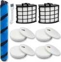 Leemone AZ2002 Filter Replacement Accessories for Shark AZ2002 AZ2000 AZ2000W Vertex DuoClean PowerFin Upright Vacuum, 2 Post-Motor Filters, 4 Foam & Felt Filters, 1 Soft Brushroll