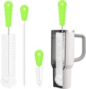 Bottle Brush Cleaner Set of 3, Long Handle Water Bottle & Straw Cleaner Brushes for Washing Tumblers, Baby Bottles, Cup Lid Cleaning Brush