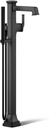 Kohler T27408-4-BL Riff® Floor-mount bath filler trim with handshower, Matte Black