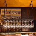 Wine Storage Display Racks Ceiling Bottle Rack, Floating Wine Shelf Vintage Style Iron Hanging Wine Glass Holder for Kitchen/Dining/Room/Wine Cellar/Bar (Size : 80x25cm)