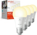Sengled Alexa Light Bulb, Bluetooth Mesh Smart Light Bulbs, Smart Bulbs That Work with Alexa Only, Dimmable LED Bulb E26 A19, 60W Equivalent Soft White 800LM, Certified for Humans Device, 4 Pack