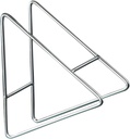 Triangle Shape Dish Holder Sturdy Stainless Steel Food Dish Storage Rack Plate Stand