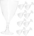 25pcs Disposable Wine Cups Goblet Glasses for Parties Elegant Cocktail Pudding Cups for Weddings Festivals and Gatherings