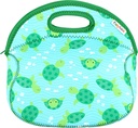 FUN KINS Insulated Lunch Bag for Kids | Spacious, Durable, Machine Washable | Premium Quality | Interior Pocket & Name Tag | Easy to Pack, Folds Flat for Storage | Large Size Lunch Bag (Sea Turtles)
