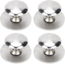 4 PCS Self-Stick Drawer Knobs Stainless Steel Instant Cabinet Handle Pulls with Mounting Screws No Punching Peel Drill Free with for Kitchen Glass Cabinet Cupboard Drawer (Brushed Silver)