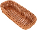 Garneck Imitation Rattan Cutlery Storage Basket Versatile Plastic Utensil Organizer for Forks Knives and Chopsticks Lightweight and Stylish Tableware Holder for Kitchen Use