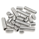 Hex Socket Set Screws 304 Stainless Steel Full Thread Screws Hex Head Screw Set Flat Head Screws 5/16-18" 4 Sizes for Bathroom Lamps Door Handles Lamps, etc. 24PCS
