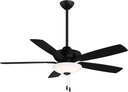MINKA-AIRE F553L-CL Minute 52" 5-Blade LED Ceiling Fan in Coal Finish with Coal Blades and an Etched White Glass