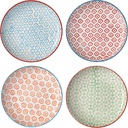 Bloomingville Ceramic 6.25'' Bread & Butter Plates Emma, Set of 4 Styles, stoneware