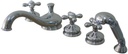 Elements of Design ES33315AX Heritage Three Handle Roman Tub Filler with Hand Shower, Polished Chrome