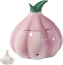 TOIVO Garlic Keeper for Counter，with Lid and Holes GarlicSaver,Garlic Holder Storage Container toKeep(purple)