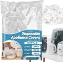 60 PCS RAINFLOW Disposable Kitchen Appliance Covers - Dust Covers for Kitchen Appliances Clear Thickened Dust Cover with Elastic for Household Air Fryer Oven Rice Cookers Fan and Storage (S,M,L)
