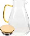 Diamond Cold Kettle Glass Water Pitcher Juice Pitcher Iced Tea Maker Lid and Spout