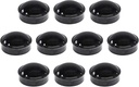 Black Chain Link Fence 3" (2 7/8" OD) Round Dome External Post Caps | Steel | Chain Link Caps | (Pack of 10)