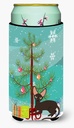 Caroline's Treasures BB4426TBC Peterbald Cat Merry Christmas Tree Tall Boy Hugger Can Cooler Sleeve Hugger Machine Washable Drink Sleeve Hugger Collapsible Insulator Beverage Insulated Holder