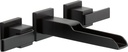 DELTA FAUCET T3568LF-BLWL Ara Two Handle Wall Mount Channel Lavatory Faucet Trim, Matte Black, Center Size: 8