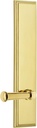 Grandeur 836288 Hardware Carre' Tall Plate Georgetown Lever, Single Dummy, Lifetime Brass