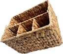 Woven Cutlery Organizer Basket Multi-functional Silverware Storage for Kitchen Dining and Outdoor Use Lightweight and Portable Design Handle for Decor