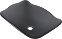 Novatto TIS-317G RETTANGOLARE Glass Vessel Bathroom Sink, Clear Black