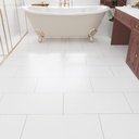 White Peel and Stick Floor Tile Sheet 12"x24" Linoleum Vinyl Flooring Rolls Peel and Stick Bathroom Waterproof Floor Tile Self Adhesive Flooring Tiles for Kitchen Bedroom Living Room 4 PCS