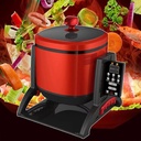 6L Electric Cooking Machine | Commercial Food Processor 360° Rotating Stir Fry | Panel Folding Opening and Closing Design | Aluminum Alloy Support Frame | One-Button Cooking
