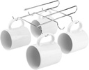 Under Shelf Mug Rack – Chrome Metal Storage Holder for Kitchen, Pantry, and Cupboard Organization
