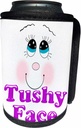 Can Cooler Bottle Wrap - Cute and Funny Tushy Face Design Funny and Humorous Designs