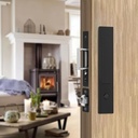 Pocket Door Locks, Edge pulls, Hidden Handles, Pocket Door Hardware, Sliding Door Locks, Sliding Door Hardware, for Doors 1 5/13" to 2 2/8" Thick (Black, Privacy Type)