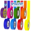DEART Colored Masking Tape, 264 Ft x 0.6 inch MIni Color Painters Tape for Arts & Crafts Labeling 12 or 8 Pack, Coding, Kids Art Supplies, Whiteboard Tape, Craft Supplies for Kids, Thin Paper Tape