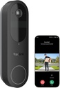 REOLINK Wireless 2K Battery Video Doorbell Camera, 150°x150° Head-to-Toe View, 2.4/5 GHz WiFi, Battery or Wired Power Options, Two-Way Talk, Person/Vehicle/Package Detection(Chime not Included)