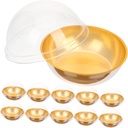 Ciieeo 50pcs Mini Round Cake Holders with Lids Clear Muffin Boxes for Cupcakes Desserts and Treats Lightweight Portable Design for Parties and Events