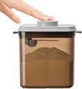 Formula Container, 1700Ml/730g Airtight Formula Dispenser, One Button Handy Pop Up Food Containers Milk Powder Container, BPA-Free Food Storage Containers with Lids, Scoop and Scraper, Dark Brown
