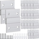 Therwen 40 Pcs French Cleat Picture Hanger Kit Heavy Duty Mirror Wall Mounting Brackets Z Clip Mirror Hanging Hardware Aluminum Hanger Supports (2 Inch)