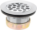 RecPro RV Brushed Nickel Sink Strainer Drain | Removable Strainer | Fits 2" Drain Holes | Connects to Pipes with 1.5" Threading