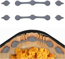 6PCS Air Fryer Magnets for Parchment Paper – Reusable Silicone Buckles for Locking Liners, Heat-Resistant Air Fryer Accessories for Metal Baskets Only