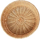 Woven Food Storage Basket Decorative Rattan Fruit and Bread Basket for Kitchen Organization Vintage Style Pastry and Snack Holder Handcrafted Woven Storage Box