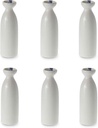 for 6 Pack White Porcelain Sake Bottle Cold and Hot Microwave Safe 7.5 oz 2722x6